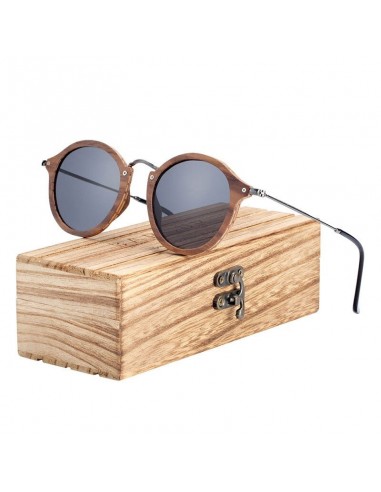 Lunettes de Soleil en Bois | Homme | Round Vintage les ctes