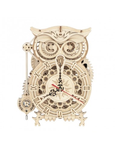 PUZZLE 3D • Horloge Hibou Steampunk français