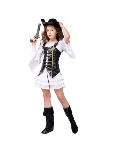 Déguisement Pirate Fille - Corset Noir pas cher 