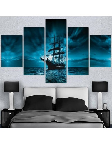 Tableau Pirate - Bleu De Nuit (5 Pièces) Jusqu'à 80% De Réduction