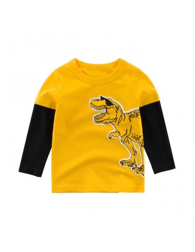 T-Shirt Dinosaure  T-Rex Jaune Véritable concentré