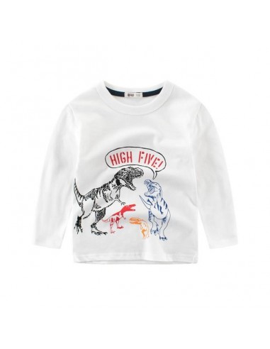 T-Shirt Dinosaure  Blanc les muscles