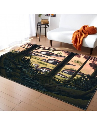 tapis chambre enfant lavable dinosaure les muscles