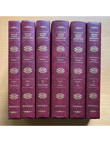 Matthew Henry's Commentary complete volume I to VI pas cher 