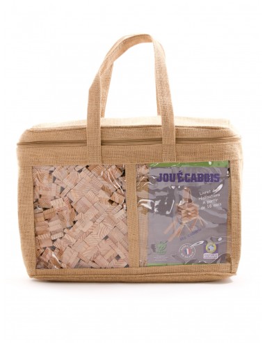 Jeu de construction Jouecabois - Sac de jute de 400 pièces Livraison rapide