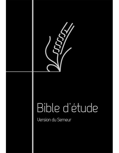 Bible d’étude Semeur noire cuir tranche argentée zip Découvrez la collection