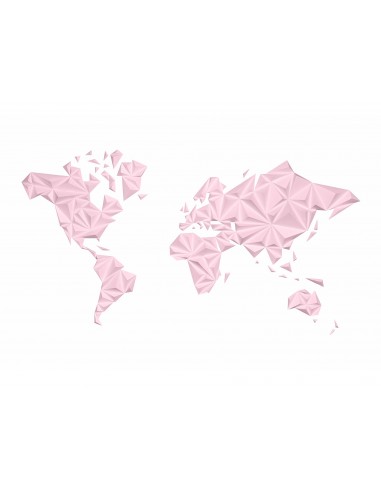 Mappemonde 3D couleur Rose soldes