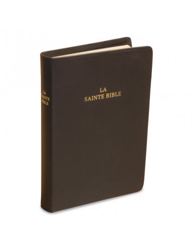 La Sainte Bible, Darby, grand format, cuir noir avec rebord et tranche dorée, titre sur la face En savoir plus