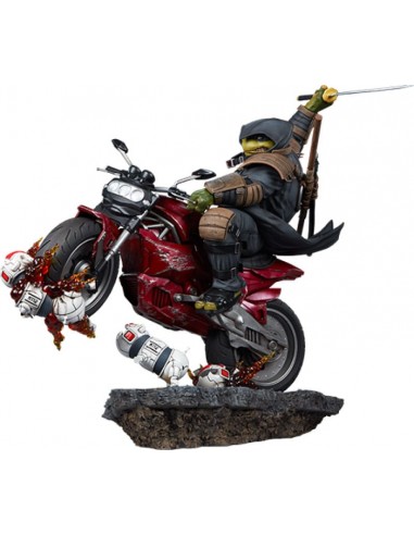 Tortues ninja statuette 1/4 The Last Ronin On Bike Comment ça marche