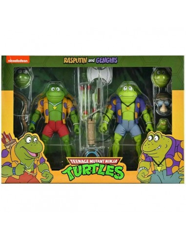 TMNT Tortues Ninja Cartoon 2-Pack Ranas Genghis & Rasputin 18cm Economisez 