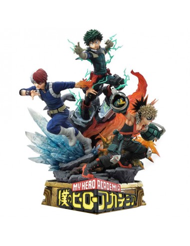 My Hero Academia: Deluxe Midoriya with Bakugo and Todoroki 1:4 Scale Statue vente chaude votre 