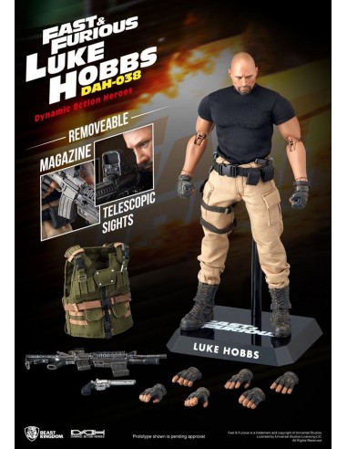 Fast & Furious figurine Dynamic Action Heroes 1/9 Luke Hobbs 21 cm Paris Déstockage Promo