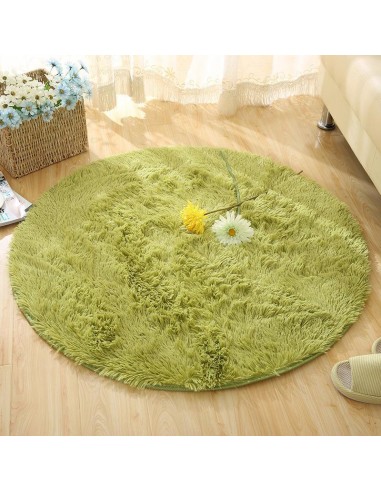 Round Faux Fur Rug de pas cher