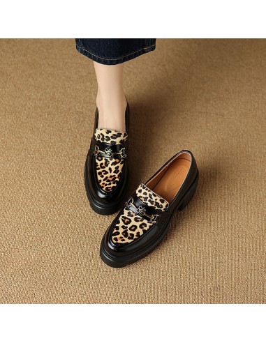 Leopard Platform Leather Loafers acheter en ligne